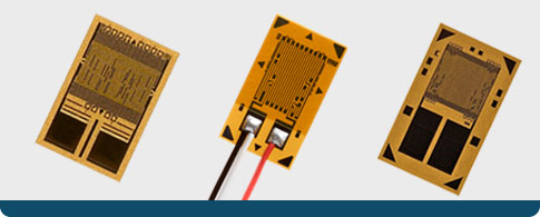 three linear patterns strain gages