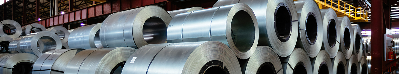 rows of aluminum in a mill