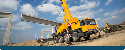 a crane in a construction site